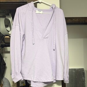 Old Navy Light Lavender V‑Neck Hoodie